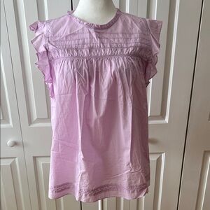 Old Navy Lavender Blouse with Ruffle Sleeves